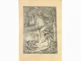 Finding of the Bodies of Saints Peter and Paul by Giovanni Benedetto Castiglione detto Il Grechetto, 1609, etching, offered Oct 2018