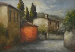 Strada con case by Gianfranco Frezzolini, offered Nov 2022