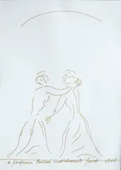 Abbraccio by Virgilio Guidi, 1968, offered Nov 2022