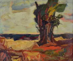 Vecchio albero in riva al mare by Epifanio Pozzato, 1965, offered Nov 2022