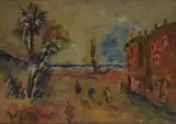 Emanuele Cappello, Strada con case e figure