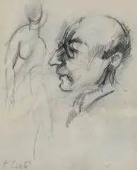 Without title by Primo Conti, Sign at the bottom to the left. On the reverse: Romano Lorenzin Collection stamp, offered Nov 2022