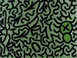 Little Angel Ortiz, One green bug, 2007, On the reverse: signature. Authentic "Picture gallery"; certificate of authenticity "Rebecca Street Gallery"