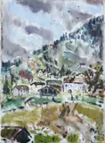 Filippo de Pisis, Paesaggio di Cortina, 1947