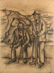 Ottone Rosai, Due sulla spalletta, 1938