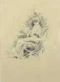 Adolf Hirémy-Hirschl, Woman reading in a garden chair