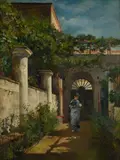 Marco De Gregorio, Cortile con pergolato