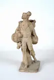 Achille Mollica, Acquaiolo, Scultura in ceramica. Sul verso: timbro dell'autore "Ceramiche artistiche/Achille Mollica/Napoli".