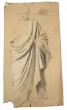 Gaetano Cannicci, Soldato romano, pencil and biacca on paper