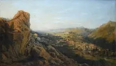 Girolamo Gianni, Paesaggio con viandante, 1863