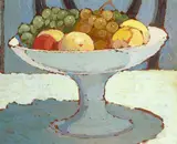 Oscar Ghiglia, La fruttiera (fronte) Studio di facciata (retro)