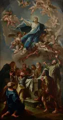 Assunzione della Vergine by a Michelangelo Unterberger, oil on canvas, offered Oct 2022