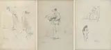 Luigi Conconi, Caricatures, Three signed sheets.