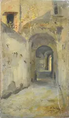 Alley by Arnaldo De Lisio, Signature lower right., offered Sep 2022