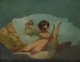 Mosè Bianchi, Putto with harp