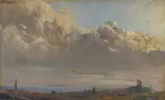 Landscape with clouds by Antonio Rizzi, Signature top left. On the reverse: signature., offered Sep 2022