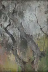Trees by Giuseppe Casciaro, 1920, Signature and date lower left. On the reverse: author's stamp., offered Sep 2022