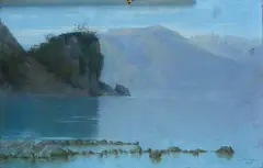 Lake Como by Mario Bezzola, 1935, Signature and date lower right., offered Sep 2022
