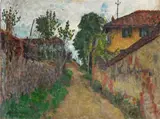 Giuseppe Manzone, Quiet corner, 1943, Signature and date lower left. On the reverse: signature and title.
