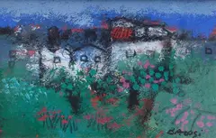 Manlio Bacosi, Umbrian countryside, 1978, Signature lower right. On the reverse: signature
