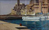 Adriano Basagni, Portovenere, Sign at the bottom to the left. On the reverse: signature