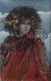 Riccardo Benvenuti, Festive day, 1987, Signature lower right. On the reverse: signature