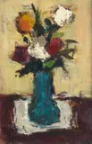 Gino Bigiardini, Flowers, 1960, Signature lower right. On the reverse: signature
