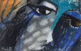 Anna Cecchetti, Face, 1987, Sign at the bottom to the left. On the reverse: signature