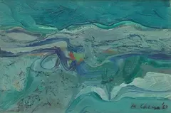 Landscape by Mauro Chessa, 1969, Signature and date lower right. On the reverse: signature and title. Bibliography:, offered Sep 2022