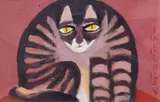 Bruno Chiarini, Cat, 2005, On the reverse: signature and date. & Nbsp;