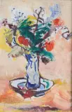 Alfredo Fabbri, Flowers, 1959, Signature lower right. On the reverse