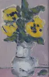 Igino Gonich Gonni, Yellow flowers, 1969, Signature lower right. On the reverse: signature
