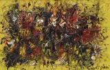 Remo Gordigiani, In yellow, 1960, Signature lower right. On the reverse: signature