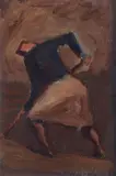 Anacleto Margotti, Peasant woman, 1970, Signature and date lower right. On the reverse: date and dedication. Bibliography: