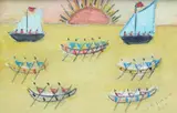 Aldo Ordavo, Yellow sea, 1969, Signature and date lower right. Bibliography: