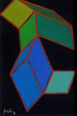 Plus by Achille Perilli, 1991, Signature and date lower right. On the reverse. signature, offered Sep 2022