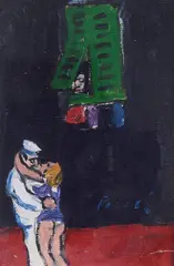 Walter Piacesi, Sailor love, Signature lower right. Bibliography: