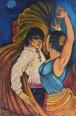 Flamenco by Giuliano Pini, 1989, Initials and date top right. Bibliography:, offered Sep 2022