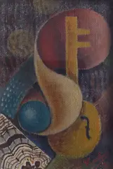 Musical composition by Gianfranco Rontani, 1962, Signature and date lower right. On the reverse: signature, offered Sep 2022