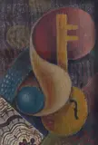 Gianfranco Rontani, Musical composition, 1962, Signature and date lower right. On the reverse: signature