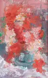 Ettore Sannino, Flowers, 1970, Signature and date lower left. On the reverse: signature. Bibliography: