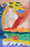 Luciano Schifano, Countryside with tree, 1973, Signature lower right. On the reverse: date. Bibliography: