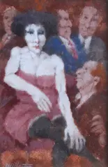Conversation by Remo Squillantini, 1978, Sign at the bottom to the left. On the reverse: signature, offered Sep 2022