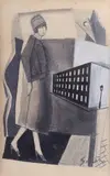 Composition with figures by Mario Sironi, 1961, Signature lower right. On the reverse: date, offered Sep 2022