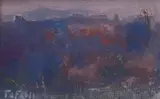 Palmizio Tofani, Lucca landscape, 1968, Sign at the bottom to the left. On the reverse: signature