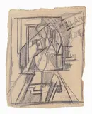 Lucio Venna, Untitled (Milan), 1945, Signature lower right. On the reverse: date.