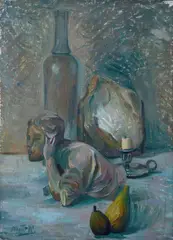 Composition (1945) by Mario Tozzi, Sign at the bottom to the left. On the reverse: stamp Galleria d'Arte Farsetti, offered Sep 2022