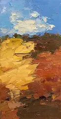 Landscape by Sergio Scatizzi, Oil on the table, offered Jul 2022