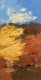 Sergio Scatizzi, Landscape, Oil on the table