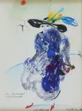 Antonio Possenti, Portrait of a lady, 1978, Signature bottom center; dedication lower left; date lower right.